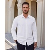 image:imageAlimens amp Gentle Mens Dress Shirts Stretch Solid Wrinkle Free Button Down Shirt Business Wedding Casual Button Up ShirtWhite