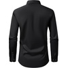 image:imageAlimens amp Gentle Mens Dress Shirts Transitional Weather Long Sleeve Stretch WrinkleFree Button Down TopBlack