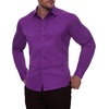 image:imageAlimens amp Gentle Mens Dress Shirts Transitional Weather Long Sleeve Stretch WrinkleFree Button Down TopDark Purple