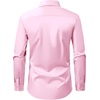 image:imageAlimens amp Gentle Mens Dress Shirts Transitional Weather Long Sleeve Stretch WrinkleFree Button Down TopPink
