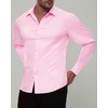 image:imageAlimens amp Gentle Mens Dress Shirts Transitional Weather Long Sleeve Stretch WrinkleFree Button Down TopPink