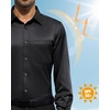 image:imageAlimens amp Gentle Mens Dress Shirts Wrinkle Free Long Sleeve Button Down Shirt Solid Sun Protection Business Shirt with PocketBlack