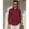 image:imageAlimens amp Gentle Mens Dress Shirts Wrinkle Free Long Sleeve Button Down Shirt Solid Sun Protection Business Shirt with PocketBurgundy