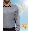 image:imageAlimens amp Gentle Mens Dress Shirts Wrinkle Free Long Sleeve Button Down Shirt Solid Sun Protection Business Shirt with PocketGrey