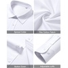 image:imageAlimens amp Gentle Mens Dress Shirts Wrinkle Free Long Sleeve Button Down Shirt Solid Sun Protection Business Shirt with PocketWhite