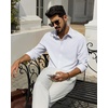 image:imageAlimens amp Gentle Mens Dress Shirts Wrinkle Free Long Sleeve Stretch Button Down Shirt for Business Casual WeddingWhite