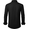 image:imageAlimens amp Gentle Mens Dress Shirts Wrinkle Free Stretch Solid Long Sleeve Button Down Shirt Wedding DatingBlack