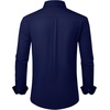 image:imageAlimens amp Gentle Mens Dress Shirts Wrinkle Free Stretch Solid Long Sleeve Button Down Shirt Wedding DatingNavy Blue