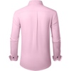 image:imageAlimens amp Gentle Mens Dress Shirts Wrinkle Free Stretch Solid Long Sleeve Button Down Shirt Wedding DatingPink