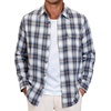 image:imageAlimens amp Gentle Mens Flannel Long Sleeve Shirt Classic Plaid Button Down Shirts Soft Warm Winter Tops with Pocket Work CampBlue White Plaid