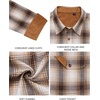 image:imageAlimens amp Gentle Mens Flannel Long Sleeve Shirt Classic Plaid Button Down Shirts Soft Warm Winter Tops with Pocket Work CampKhaki White Plaid