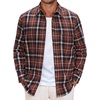 image:imageAlimens amp Gentle Mens Flannel Long Sleeve Shirt Classic Plaid Button Down Shirts Soft Warm Winter Tops with Pocket Work CampOrange Navy Plaid