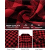image:imageAlimens amp Gentle Mens Flannel Shirt Long Sleeve Plaid Button Down Shirts Casual Work Soft Tops Family Gathering with PocketRed Black Plaid