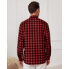 image:imageAlimens amp Gentle Mens Flannel Shirt Long Sleeve Plaid Button Down Shirts Casual Work Soft Tops Family Gathering with PocketRed Black Plaid