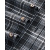 image:imageAlimens amp Gentle Mens Flannel Shirt Long Sleeve Plaid Button Down Shirts Jacket Casual Work Outdoor Camp with PocketsGrey White Plaid