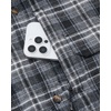 image:imageAlimens amp Gentle Mens Flannel Shirt Long Sleeve Plaid Button Down Shirts Jacket Casual Work Outdoor Camp with PocketsGrey White Plaid