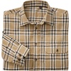 image:imageAlimens amp Gentle Mens Flannel Shirt Long Sleeve Plaid Button Down Shirts Jacket Casual Work Outdoor Camp with PocketsKhaki Black Plaid