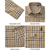 image:imageAlimens amp Gentle Mens Flannel Shirt Long Sleeve Plaid Button Down Shirts Jacket Casual Work Outdoor Camp with PocketsKhaki Black Plaid