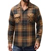 image:imageAlimens amp Gentle Mens Flannel Shirts Long Sleeve Casual Plaid Button Down Shirt Jacket Work Daily Shackets with PocketsCoffee Brown