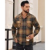 image:imageAlimens amp Gentle Mens Flannel Shirts Long Sleeve Casual Plaid Button Down Shirt Jacket Work Daily Shackets with PocketsCoffee Brown