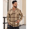 image:imageAlimens amp Gentle Mens Flannel Shirts Long Sleeve Casual Plaid Button Down Shirt Jacket Work Daily Shackets with PocketsKhaki