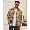 image:imageAlimens amp Gentle Mens Flannel Shirts Long Sleeve Casual Plaid Button Down Shirt Jacket Work Daily Shackets with PocketsKhaki