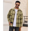 image:imageAlimens amp Gentle Mens Flannel Shirts Long Sleeve Casual Plaid Button Down Shirt Jacket Work Daily Shackets with PocketsOlive Brown