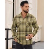 image:imageAlimens amp Gentle Mens Flannel Shirts Long Sleeve Casual Plaid Button Down Shirt Jacket Work Daily Shackets with PocketsOlive Brown