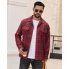 image:imageAlimens amp Gentle Mens Flannel Shirts Long Sleeve Casual Plaid Button Down Shirt Jacket Work Daily Shackets with PocketsRed Black