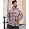 image:imageAlimens amp Gentle Mens Flannel Shirts Long Sleeve Casual Plaid Button Down Shirt Jacket Work Daily Shackets with PocketsRed Blue
