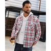 image:imageAlimens amp Gentle Mens Flannel Shirts Long Sleeve Casual Plaid Button Down Shirt Jacket Work Daily Shackets with PocketsRed Blue