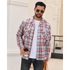 image:imageAlimens amp Gentle Mens Flannel Shirts Long Sleeve Casual Plaid Button Down Shirt Jacket Work Daily Shackets with PocketsRed Blue