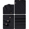 image:imageAlimens amp Gentle Mens Linen Shirts Cotton Hawaiian Shirts Short Sleeve Button Down Shirts Casual Summer Beach TopsBlack