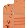 image:imageAlimens amp Gentle Mens Linen Shirts Cotton Hawaiian Shirts Short Sleeve Button Down Shirts Casual Summer Beach TopsPersimmon Orange