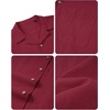 image:imageAlimens amp Gentle Mens Linen Shirts Short Sleeve Button Down Shirts Cotton Summer Beach Cuban Shirts Vacation Hawaiian Shirts Raspberry Wine