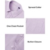 image:imageAlimens amp Gentle Mens Linen Textured Shirt Long Sleeve Summer Beach Tops  Cotton LinenRegular FitButton Down ShirtCasualWeddingPocketButton UpOld MoneyVacationRelaxedResortVintageOutdoorLavender