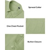image:imageAlimens amp Gentle Mens Linen Textured Shirt Long Sleeve Summer Beach Tops  Cotton LinenRegular FitButton Down ShirtCasualWeddingPocketButton UpOld MoneyVacationRelaxedResortVintageOutdoorSage Green