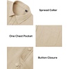 image:imageAlimens amp Gentle Mens Linen Textured Shirt Long Sleeve Summer Beach Tops  Cotton LinenRegular FitButton Down ShirtCasualWeddingPocketButton UpOld MoneyVacationRelaxedResortVintageOutdoorKhaki