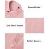 image:imageAlimens amp Gentle Mens Linen Textured Shirt Long Sleeve Summer Beach Tops  Cotton LinenRegular FitButton Down ShirtCasualWeddingPocketButton UpOld MoneyVacationRelaxedResortVintageOutdoorGrey Pink