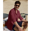 image:imageAlimens amp Gentle Mens Linen Textured Shirt Long Sleeve Summer Beach Tops  Cotton LinenRegular FitButton Down ShirtCasualWeddingPocketButton UpOld MoneyVacationRelaxedResortVintageOutdoorBurgundy