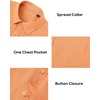 image:imageAlimens amp Gentle Mens Linen Textured Shirt Long Sleeve Summer Beach Tops  Cotton LinenRegular FitButton Down ShirtCasualWeddingPocketButton UpOld MoneyVacationRelaxedResortVintageOutdoorOrange