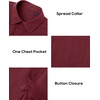 image:imageAlimens amp Gentle Mens Linen Textured Shirt Long Sleeve Summer Beach Tops  Cotton LinenRegular FitButton Down ShirtCasualWeddingPocketButton UpOld MoneyVacationRelaxedResortVintageOutdoorBurgundy