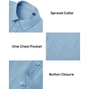 image:imageAlimens amp Gentle Mens Linen Textured Shirt Long Sleeve Summer Beach Tops  Cotton LinenRegular FitButton Down ShirtCasualWeddingPocketButton UpOld MoneyVacationRelaxedResortVintageOutdoorGrey Blue