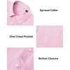 image:imageAlimens amp Gentle Mens Linen Textured Shirt Long Sleeve Summer Beach Tops  Cotton LinenRegular FitButton Down ShirtCasualWeddingPocketButton UpOld MoneyVacationRelaxedResortVintageOutdoorPink