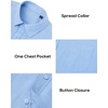 image:imageAlimens amp Gentle Mens Linen Textured Shirt Long Sleeve Summer Beach Tops  Cotton LinenRegular FitButton Down ShirtCasualWeddingPocketButton UpOld MoneyVacationRelaxedResortVintageOutdoorBlue