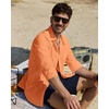 image:imageAlimens amp Gentle Mens Linen Textured Shirt Long Sleeve Summer Beach Tops  Cotton LinenRegular FitButton Down ShirtCasualWeddingPocketButton UpOld MoneyVacationRelaxedResortVintageOutdoorOrange