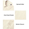 image:imageAlimens amp Gentle Mens Linen Textured Shirt Long Sleeve Summer Beach Tops  Cotton LinenRegular FitButton Down ShirtCasualWeddingPocketButton UpOld MoneyVacationRelaxedResortVintageOutdoorBeige