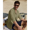 image:imageAlimens amp Gentle Mens Linen Textured Shirt Long Sleeve Summer Beach Tops  Cotton LinenRegular FitButton Down ShirtCasualWeddingPocketButton UpOld MoneyVacationRelaxedResortVintageOutdoorOlive Green