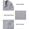image:imageAlimens amp Gentle Mens Linen Textured Shirt Long Sleeve Summer Beach Tops  Cotton LinenRegular FitButton Down ShirtCasualWeddingPocketButton UpOld MoneyVacationRelaxedResortVintageOutdoorGrey