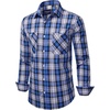 image:imageAlimens amp Gentle Mens Long Sleeve Dress Shirt Button Down Shirts with Pockets Regular Business Office Casual Plaid ShirtBlack Blue Plaid